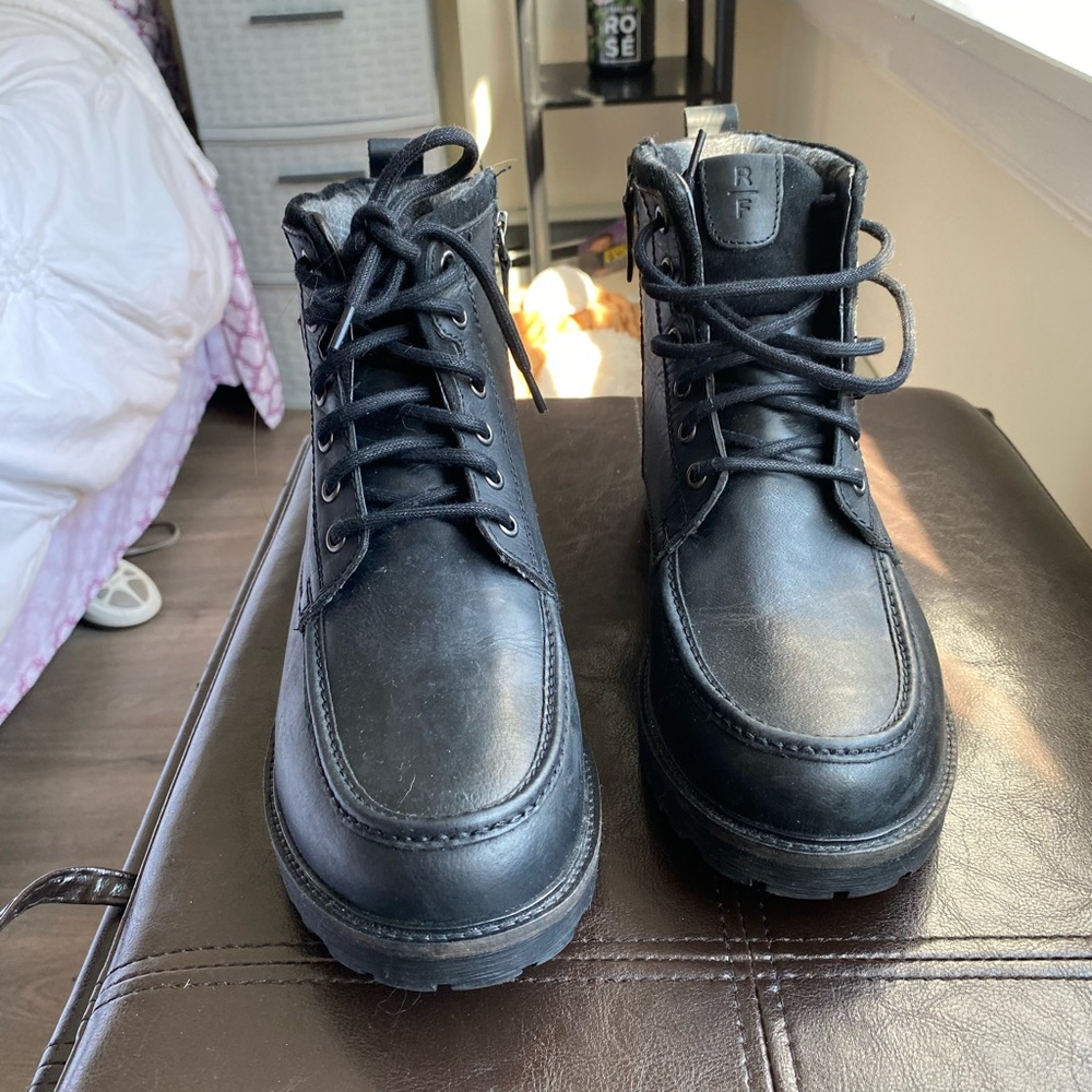 Cute Black short combat boots